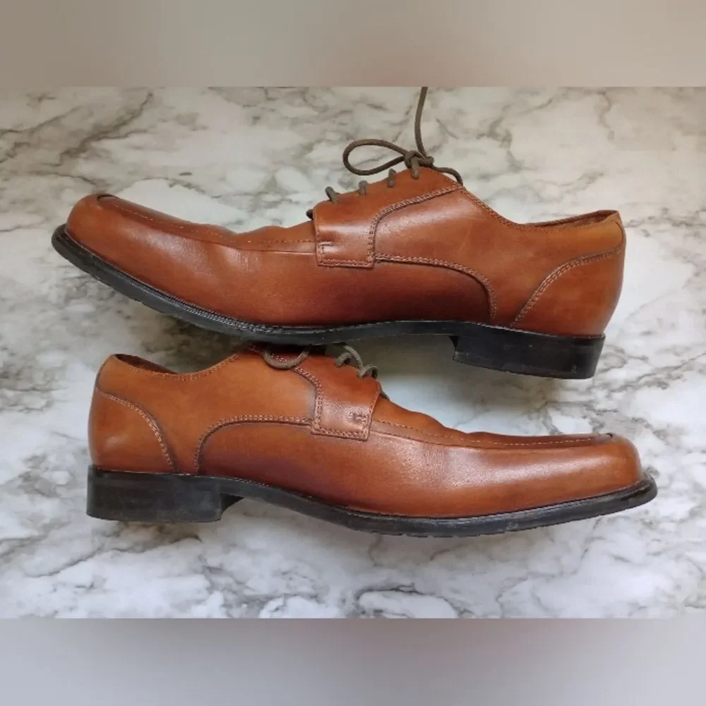 Aston Grey Pinnacle Genuine Leather Toffee Color Dress Shoe Size 9.5